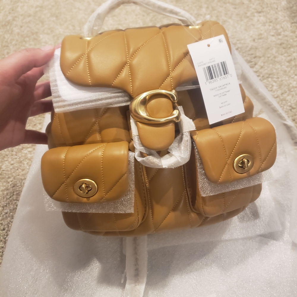 Tabby Coach Backpack BAC, Honey Brown-Brand NEW - Picture 6 of 8